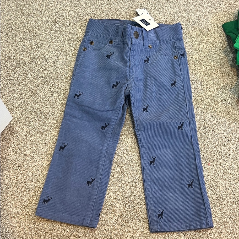 NWT Janie and Jack corduroy blue pants sz 2t